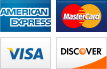 American Express MasterCard Visa Discover credit card logos